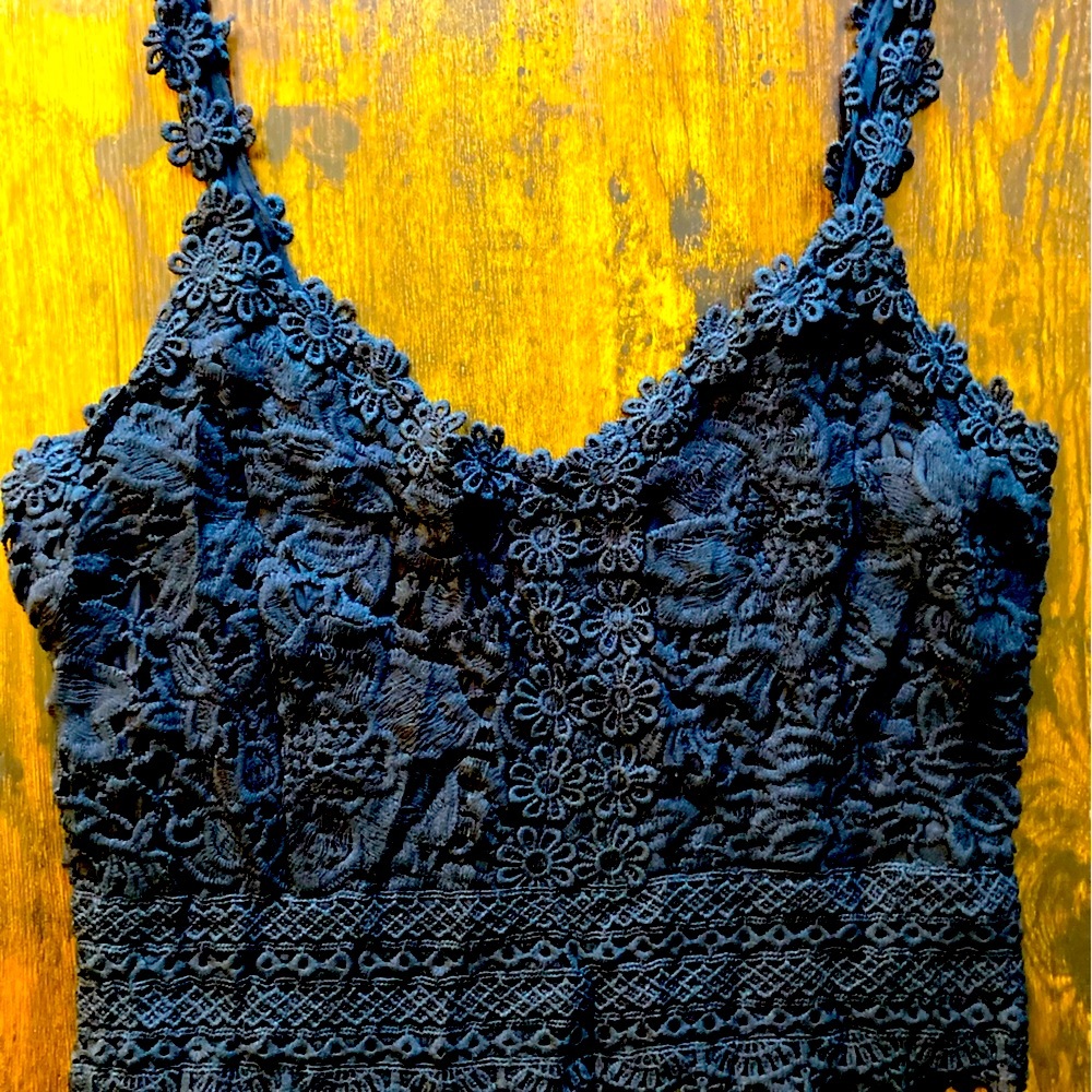 Black lace cami